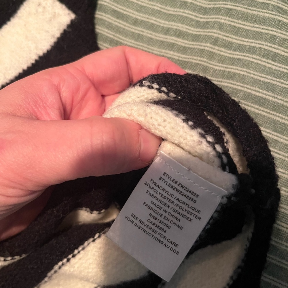 Z Supply Black and White Stripe Sweater - Picture 6 of 6